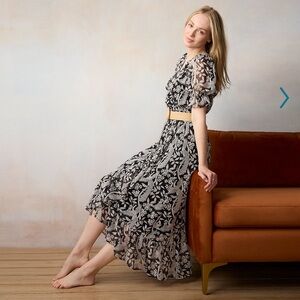 Lauren Conrad ruffled wrap maxi dress *New w tags*